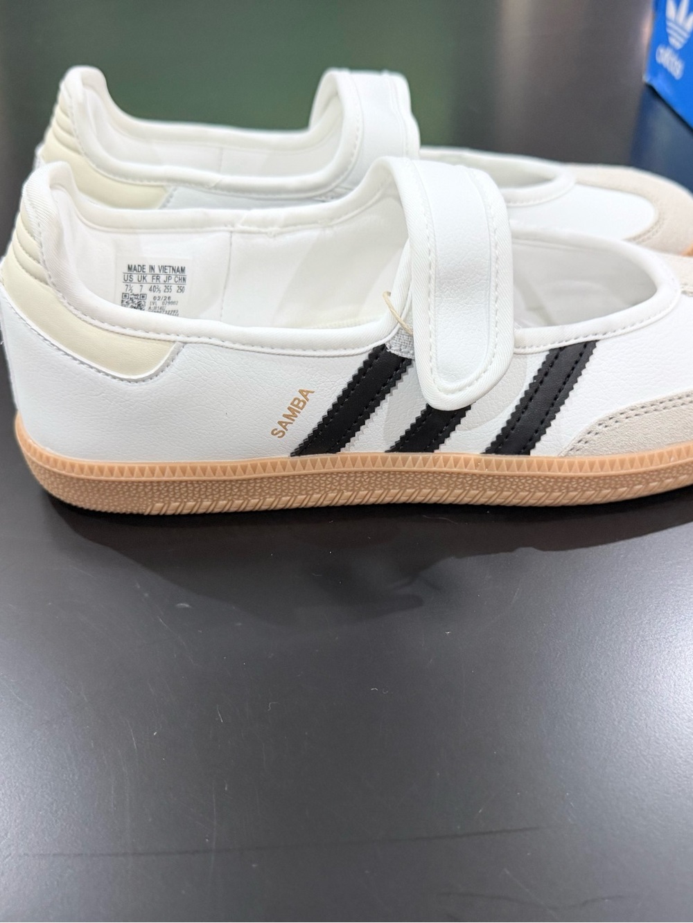 adidas Kids Samba Velcro Sneakers White Black Gum - Picture 7 of 11